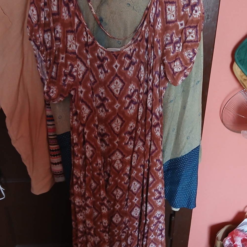 Knox Rose Brown and White Maxi Dress